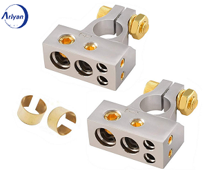 Aluminum Alloy Car Battery Terminals, Hot Sale, Heavy Duty Cable Connector Clamp Positive Negative