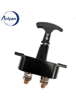 48V 250A Black Battery Main Switch With Removable Fixed Handle Black