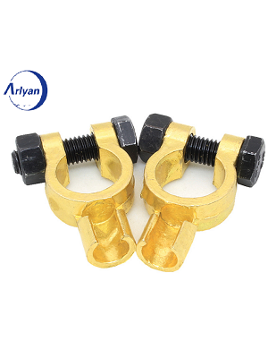 Brass Car Battery Terminals, Heavy Duty Cable Connector Clamp, Positive Negative, Hot Sale